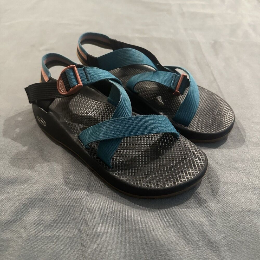 Chaco Z/1 Classic Sport Sandal Mens 11 Gum Bottoms River Trail Teal Adjustable